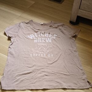 Maurices Beige 'Witches Brew' Graphic Short Sleeve Tee